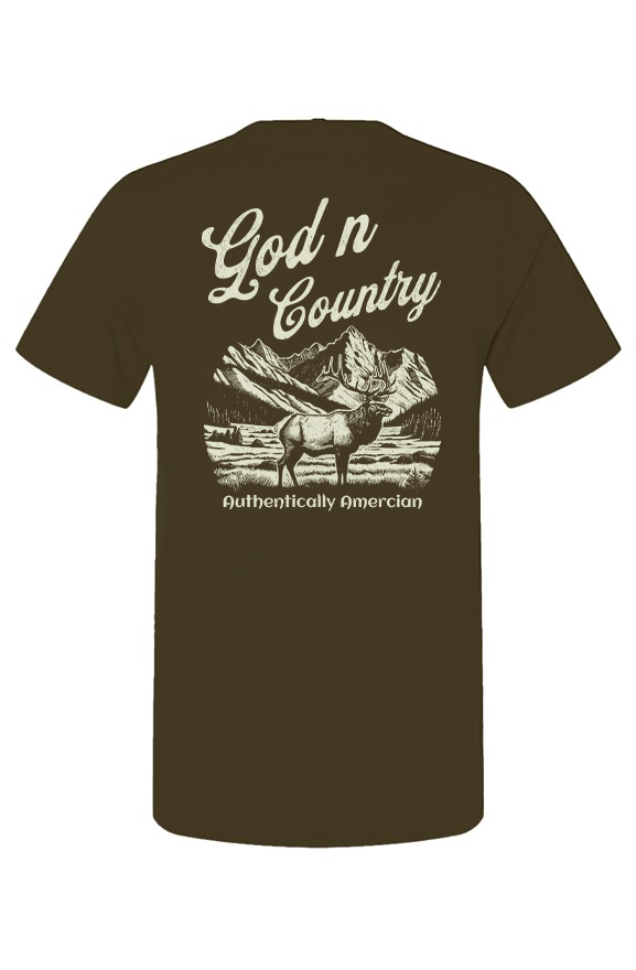 God N Country Elk Men's T-Shirt